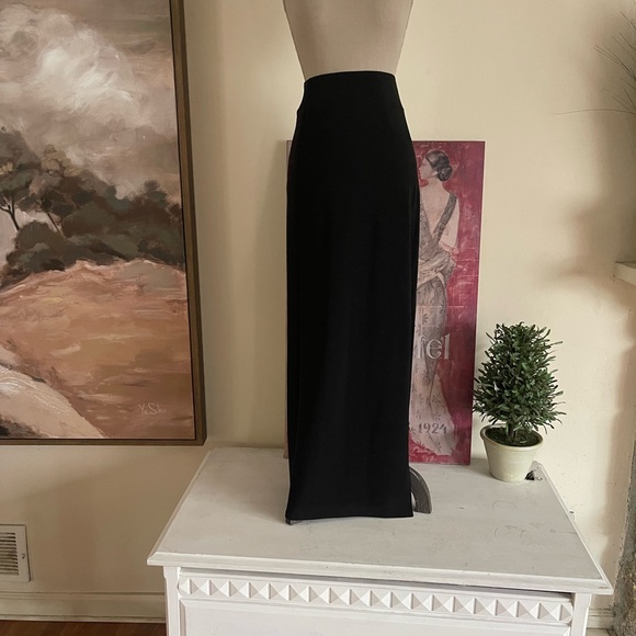 Boston Proper Slim Black Maxi Skirt with Side Slit - Picture 1 of 5